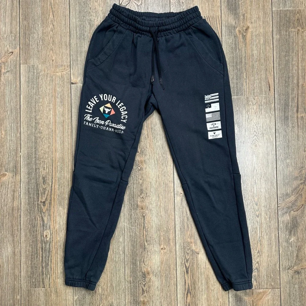 Under Armour Project Rock Iron Paradise Terry Joggers Black 1377440 Mens Small